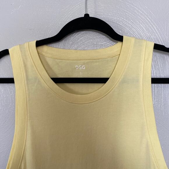 DSG Men's Yellow Crewneck Basic Tank Front Kangaroo Two Zipper Pocket Small NWOT - Picture 2 of 9